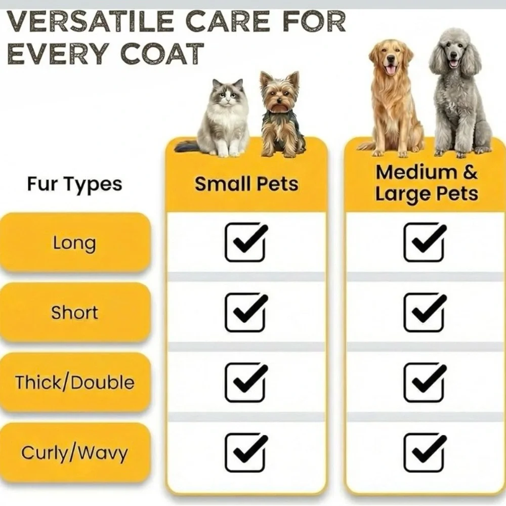 NEW - Deshedding Dog Brush for Shedding, Self Clean Cat Brush Deshedding & Groom